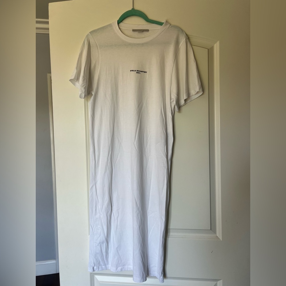 Stella McCartney White Short Sleeve Tee dress - Picture 2 of 10